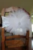 2021 auf Lager Verschiedene Farben Hochzeit Stuhlhussen Elegante 3D-Blume Tüll Kristall Spitze Stühle Schärpen Dekorationen Röcke ZJ017