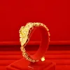 Mix Stilleri kadın 24 K Altın Plaka Hollow Charm Bilezikler NJGB074 Moda Çiçek Sarı Altın Kaplama Bilezik