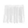 Tende di pizzo per finestre Cucina Sheer Voile Rod Curtain Romantico per la decorazione del bagno Beige Bianco 130x41CM Tende