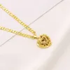 Pendentif coeur en tricot, or jaune massif 14 carats, chaîne à maillons Figaro italien GF, collier 24 3 mm pour femmes228B