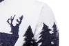 2020新しい冬のクリスマスセータークリスマスツリー鹿プリントメンズセーターカジュアルOネック男性プルオーバースリムセータープルメンY0907