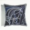 Nordic Simple Pillow Cover Two Sided Horse Print Pillow Case Decorative Velvet Cushion Cover