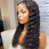 Hot selling Loose Deep Wave Raw Brazilian Virgin Human Hair wig Full Hd Curly 13x4 Lace Front Transparent 360 Frontal Wig For Women 150%density