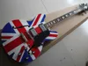 Half Hollow Jazz Thin Body Electric Guitar Union Jack Decals Herdenkingsstijl8123206