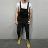 Men's Jeans Man Pants For Men Pocket Denim Overall Jumpsuit Cool Designer Brand Streetwear Sexy Suspender Pant234u