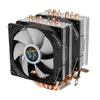 Aurora 3 PIN DUBBELE FAN 6 KOPER TUBE DUAL TOREN CPU Koelkoeler Heatsink voor Intel AMD - WIT