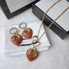 Pendentif Colliers Designer Marque De Luxe Double G Collier Fraise Ensembles Boucles D'oreilles Femmes Bijoux Lettre 925 Argent Amant Cadeau Chaînes Kg0t TBQV