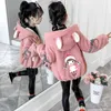Cold Winter Girls Outerwear For kids Thicken Jackets Korean Stylish Children Jackets Plus Velvet Coats 3-14 Y Teen Girl Snowsuit H0909