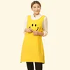 Cute Funny Japanese-style Apron Work Clothes Home Kitchen Cooking Breathable Cotton Waist Pinafore Women 210629