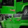 Rosa Exteriör Dörrhandtag Trim Tailgate Handtag Skydd för Jeep Wrangler JK JKU 07-17 4door