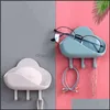 Bathroom Aessories Bath & Gardeth Aessory Set Product 2Pcs Cloud Soap Rack Powerf Viscose Kitchen White Blue* Tools Home Decor Simple Cute U