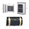 Outdoor Solar Wall Lamps IP65 Wodoodporne światła ogrodowe w górę i w dół Oświetlenie Dekoracyjne światło uliczne do domu w domu ogrodzenia na patio