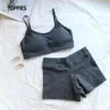 Pantaloncini Set da donna in due pezzi, canotta e abbigliamento sportivo, top senza maniche femminili 210421
