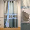 カーテンドレープ2021ノルディックリビングルーム中空カーテンシンプルモダンハイエンド大気バルコニー床刺繍