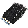 Natural Wavy Long Style Human Hairs Tape In Hair Extensions Naturals Color 40 Pieces Per Set For Women7990832