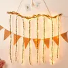 Party Decoration 3M * 1m 300 Lights Rattan Style Gordains Icicle Copper Creatieve Achtergrond USB Afstandsbediening voor Home Decor