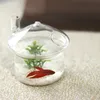 Svampformad hängande glas planter vas rumble fish tank terrarium container hem trädgård dekor 210409238w