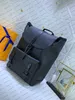 Designer SLIM Herren RUCKSACK Tasche Rindsleder aus schwarzem Leder mit doppelt genähtem Klappenriemen Reisegepäck Laptoptasche Umhängetasche Umhängetasche Geldbörse