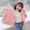 Mädchen Parka Mantel Dicke Warme Mantel Mädchen Pelz Hoodies Kleinkind Kinder Mantel Winter Baby Mädchen Kleidung 210412