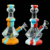 Diamond Smoking Water Pipe hookahs Bong Mix Color with 14# Glass bowl