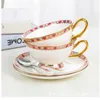 Ceramiczne Kubki Kawowe Kości Chiny Puchar Spodek Nordic Royal Simple Teacup Travel Kitchen Prezent Cafe Drinkware Dekoracja domu