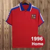 1996 Tsjechië Retro Voetbalshirt #4 NEDVED #18 NOVOTNY #8 POBORSKY Thuis Rood Uit Wit Voetbalshirt