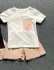Barn sommarkläder Satser Barn Boys Tjejer T-shirt Shorts 2st / Sats Toddler Casual Plaid Sportkläder Baby Spädbarn Mode Kläder