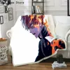 Mój bohater ACADEMIA Collage Anime 3D Fleece rzuca kocowe rozmyte ciepłe rzuca wiosna zima sofa kanapa przenośna pluszowa pokrywa koc