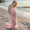 Maternidade dentro e fora 2 cores vestidos de renda trailing festa de praia vestido longueia tubo top gravidez tiro foto vestido q0713