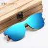 Мужские солнцезащитные очки поляризованные ореховые орехи дерево зеркало объектива солнцезащитные очки женщин бренд дизайн красочные оттенки ручной работы