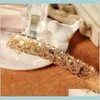 Barrettes Crystal cztery rzędy Sprężyna spinka do włosów super błyszczące ręcznie robione klipsy z fryzurami 6 kolorów hurtowo -biżuteria dostawa 2021