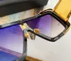 Óculos de sol amarelos de ouro 107 tons de moda óculos de sol UV lente com caixa