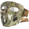 Taktyczne maski czaszki z kapturem strzelanie do polowania na paintball Motorcycle Men Full Face Cycling Turing248S8336134