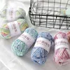 1PC Milch Baumwolle Segment gefärbt Garn Bunte Hand Stricken Häkeln Regenbogen Spray Dot Wolle Garn Gestrickte Baby Pullover Schal kuchen Thread Y211129