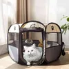 Portátil dobrável cão gaiola animal de estimação tenda casas playpen filhote de cachorro kennel cat casa octogonal cerca ao ar livre para pequenos cães grandes gatos CRATE 210401