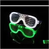 Lunettes de soleil pour enfants Accessoires Bébé Enfants Maternité Drop Delivery 2021 Lunettes Fluorescentes Cadres Led Lumineux Masque Pour Les Yeux Volets Flash Goggl