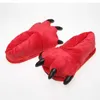 Inverno Caldo Morbido Pantofole da pavimento per interni Donna Scarpe per bambini Zampa Animale divertente Natale Mostro Dinosauro Artiglio Peluche Casa 210903