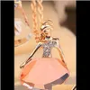 Hängsmycken smycken dropp leverans 2021 diamant bröllop hängande halsband elegant ballerina ballett flicka uttalande halsband part queen ps0743 r