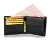 Mannen Zachte Lederen Top Italiaanse Korte Bifold Coin Card Houder Portemonnee voor Coin Pocket Portefeuilles