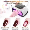 LED UV per lampada per manicure asciugatrice 4 MODALITÀ Con display LCD con rilevamento del movimento Interruttore tattile Polimerizzante per smalto gel per unghie