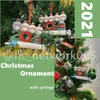 2021 Julprydnad med spruta inomhus dekoration Xmas Tree Pendant 1-9 Personharts ornament