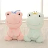 23cm Cartoon Plush Toys Söt groda plushie docka fyllda djur för barnens kudde bröllopsgåva la251