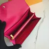 fashion designer woman hand wallet luxury leathers zipper coin purse and women multi-colored florets long envelope classic wallets with box