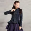 Johnature Vintage Denim Mantel Frauen Kleidung Herbst Umlegekragen Asymmetrische Länge Einreiher Frauen Jacke 210521