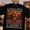 Męskie koszulki dobre dziewczyny idą do nieba Bad Lux ​​z Lucyfer Morningstar Men Women Cotton Tee Tee