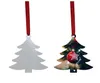 Скидка 50% Сублимационная пустая рождественская елка, двусторонняя подвеска в виде рождественской елки, алюминиевая пластина разной формы, металлическая подвесная бирка, праздничная бирка