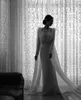Elegant Kaftan Satin Mermaid Wedding Dresses With Cloak Beaded Sashes Long Sleeves Buttons Princess Skirt Bridal Gowns Vestidos De Noiva Feather Reception Dress