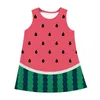 8-12 Yıl Toddler Kız Elbise Yaz 2020 Sevimli Kolsuz Karpuz Elbise Çocuklar Parti Giysileri Rahat Prenses Kostüm Q0716