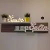 Gepersonaliseerde naam LED Light Sign Deur Cover Nachtlampje Slaapkamer Decoratie Wanddecoratie Bruiloft Decoratie Lamp 210811