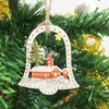 Decorações de Natal 10 pcs Diy de madeira DIY Pendurar ornamentos Pingente Bell Santa Claus Ano decoração para casa